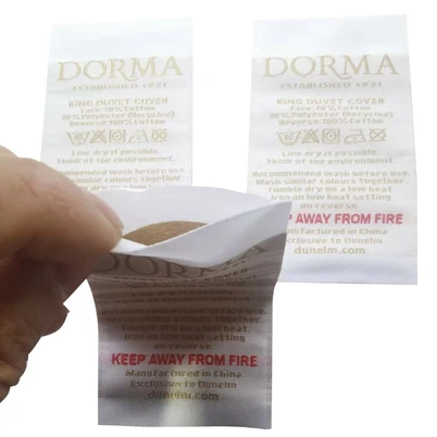 Label Keamanan Saku Satin